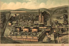 Bird'seye view of the Confederate Prison Pen Salisbury North Carolina 1864