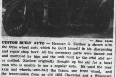Herman Zeitlow and his homemade car