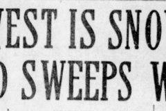 1918 Snow Storm