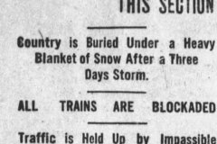1918 Snow Storm